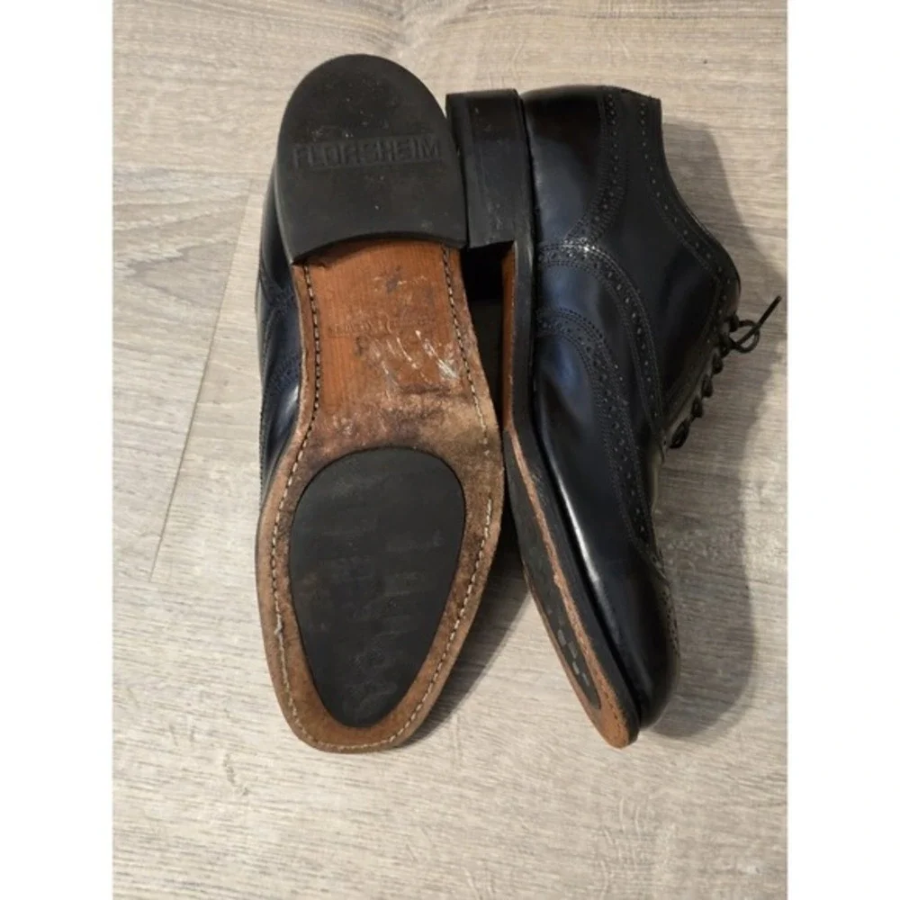 Florsheim Men's Black Oxfords Wingtip Dress Shoes Size 10.5D‎